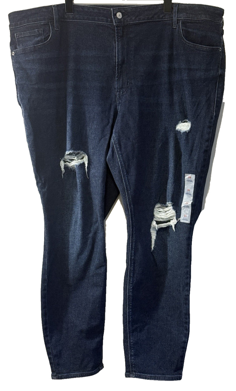 Old Navy Plus Size 26 Rockstar Super Skinny High Rise Jeans Stretch Modern NWOT